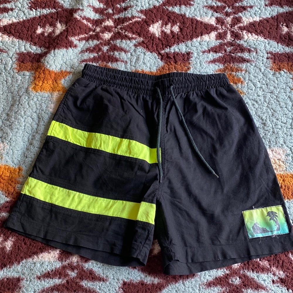 Vintage pacific scene beach shorts